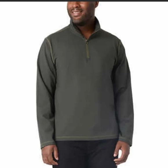 32 degrees fleece 1/4 zip light pull over shirt, army green. lightweight jacket - Picture 1 of 10